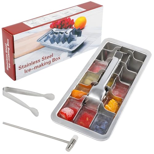 Bandeja 18 moldes para hielo acero inoxidable KAYCROWN miniatura 1
