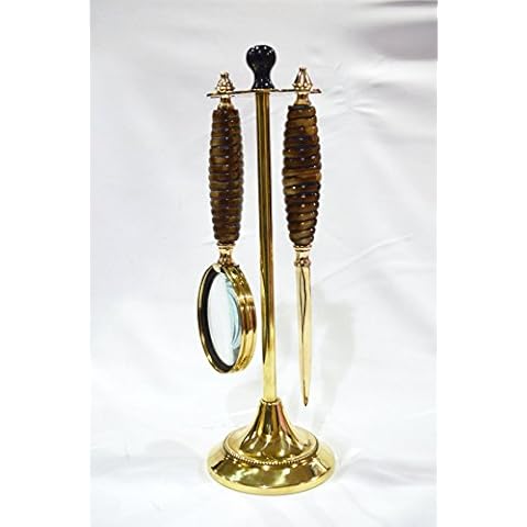 Brass Magnifying Glass and Letter Opener Set Cover