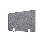 JSFURN Desk Dividers Partitions for Office Desk Portable Privacy Panel Clamp, Gray Desk Shield 36" x