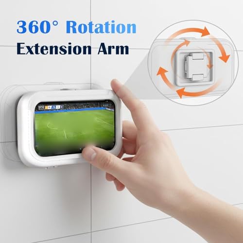 Support de téléphone pour douche rotatif 360 étanche - 4