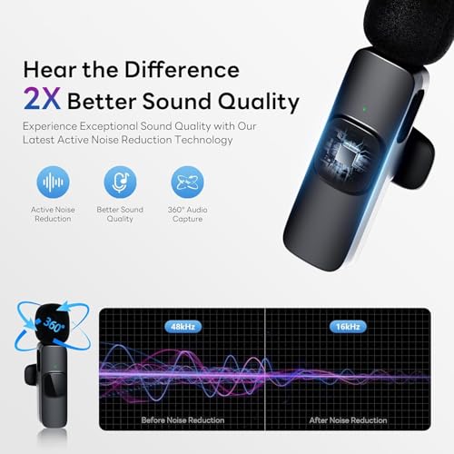 Image of Omnidirectional K9 Dual Wireless Lavalier Microphone for Android /iPhone 3 in 1 Collar Mic with USB-C & Lightning Plug | Mini Portable Bluetooth Speaker with Microphone