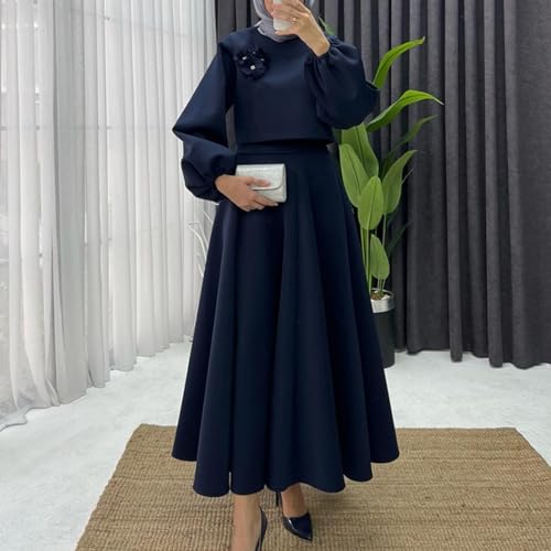 Vestido de manga larga tipo abaya modesta para el Eid y Ramadán 2026 7