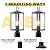 Aoceley Dusk to Dawn Outdoor Post Light with Pier Mount Base, 2-Pack Modern Lamp Post Light Fixtures Waterproof Aluminum Pier Lights Outdoor Column Lights Exterior Post Lantern with Clear Glass Shade