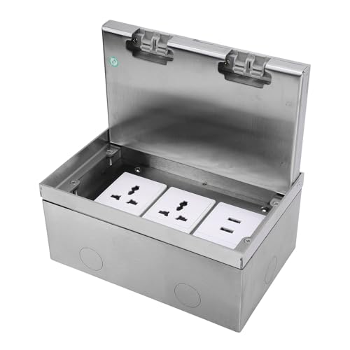 Kit prise électrique encastrée au sol double 16A USB pour salon bureau