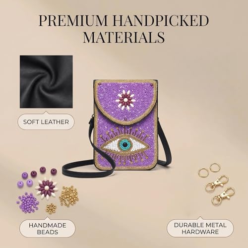 Image of Small Crossbody Bags for Women Designer Cell Phone Bag Boho Shoulder Wallet Purse