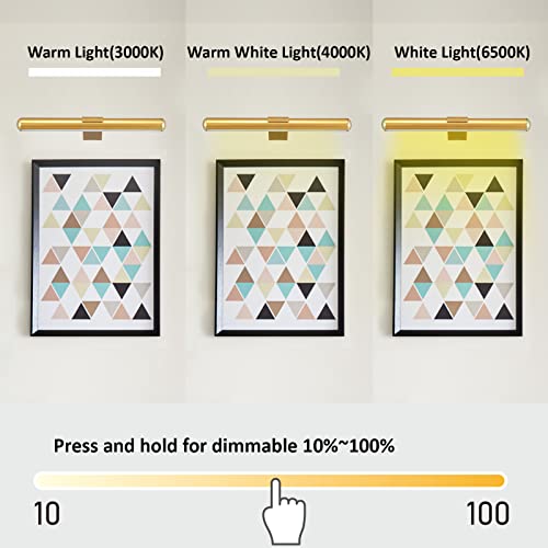 Image of MIOBLUE Rechargeable Picture Lights with Remote,Full Metal Painting Light Display LED Battery Lamp with 3 Lighting Modes, Dimmable Dartboard Light with Timer for Frame Portrait Art