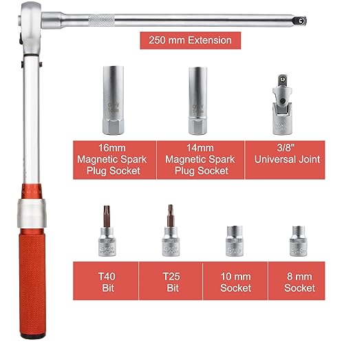 BINGCOBBER Drehmomentschlüssel 3/8”,5-60NM Drehmomentschlüssel Fahrrad & Motorad Auto Set...