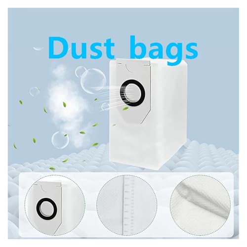 Main Side Brush Filter Mop Bags Replacement Parts. Compatible for Eureka J12 Ultra, Compatible for Midea V12, Vacuum Cleaner