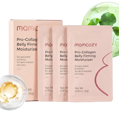 Image of Momcozy Pro-Collagen Belly Firming Moisturizer Stretch Mark Cream, EWG Verified, Clinically Tested, Non-Greasy, Safe for Pregnancy & Sensitive Skin, 0.54 oz (3 x 5g Sachets)