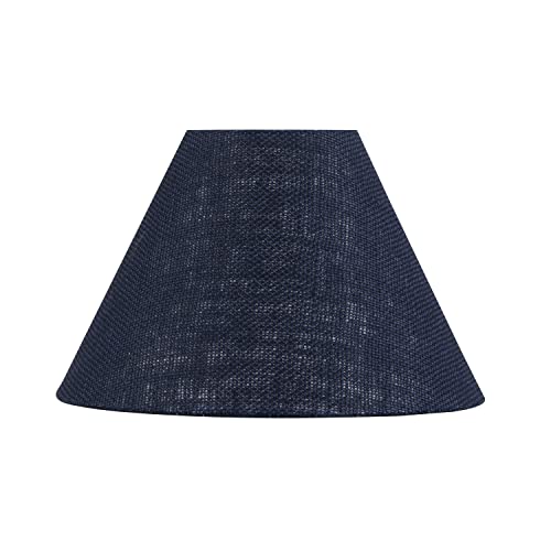Image of Aspen Creative 56018, Hardback Empire Transitional UNO Lamp Shade, Midnight Blue, 4 inch Top x 10 inch Bottom x 7 inch Slant Height, Slip UNO 33mm