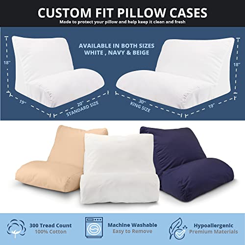 Contour Products, Flip Pillow, Standard Size (20 Inch Width), Includes Beige Pillow Cover #TOP4