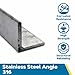 316 Stainless Steel Angle, Unpolished (Mill) Finish, ASTM A276, Equal Leg Length, Rounded Corners, 2.5