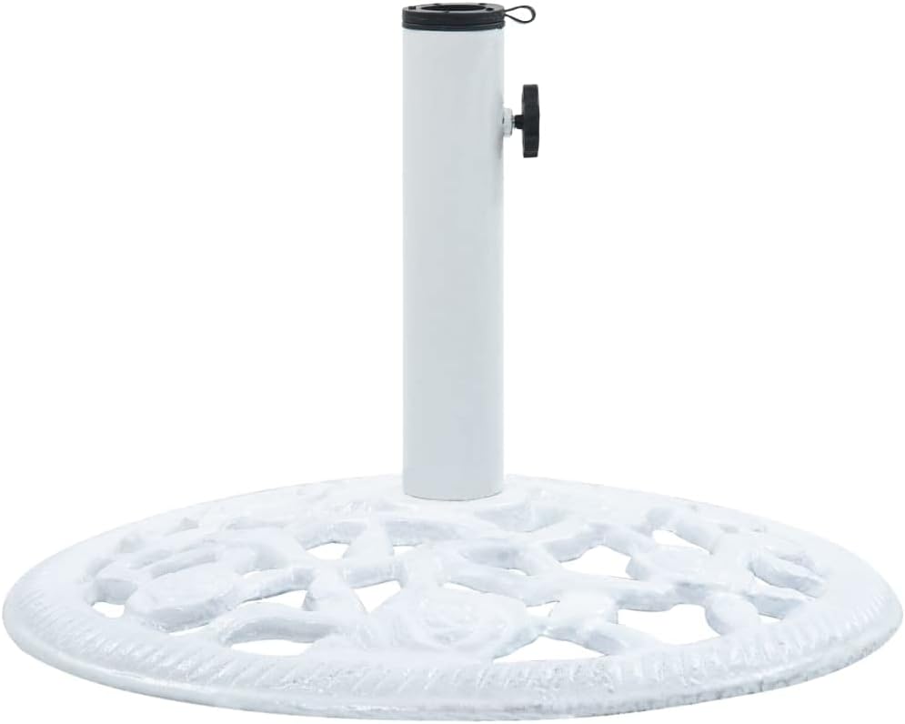 SKM Umbrella Base White 12 kg 48 cm Cast Iron (Weight-13KG)-240722