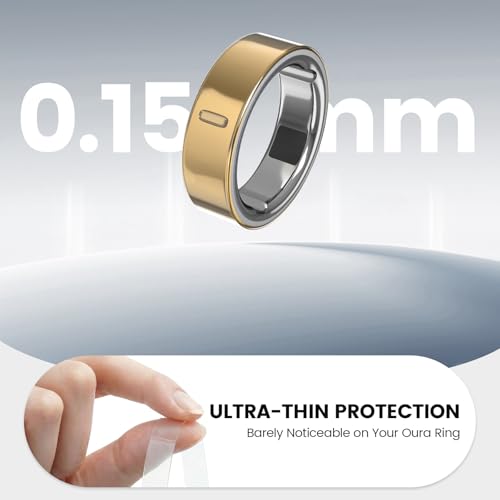 12 Pack Ultra-Thin Clear Protector for Oura Ring Gen 4/4 Ceramic/Oura Ring Gen 3, Invisible Transparent Anti-Scratch Pro - Additional View