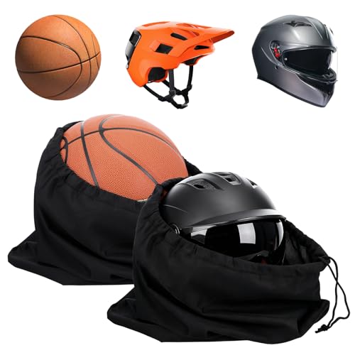 2 Stück Helmtasche Motorradhelm Überzug Mit Kordelzug Helmbeutel Helmsack Helmtasche Motorradhelm 44x42cm,Tragbarer Rucksack,Tasche Helmsack mit Kordelzug