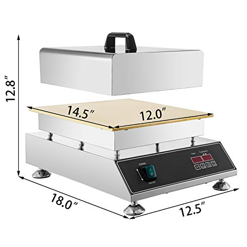 VBENLEM 110V Commercial Souffle Machine 1500W Electric Dorayaki Baker Non-Stick Stainless Steel Souffle Making Machine Fluffy Cupcake Maker With Copper Heating Plate for Pancake, Muffin, Puff Pastry - Thumbnail 4