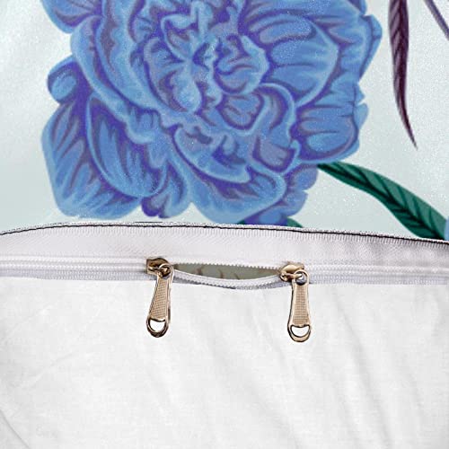 Parure de lit paon et fleurs pour des nuits douces et poétiques - 7