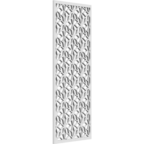 Image of 9 3 /8 inchW x 24 3 /8 inchH x 3 /8 inchT Lake Decorative Fretwork Wall Panels in Architectural Grade PVC