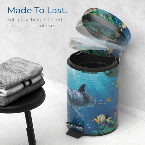 Caneca de Basura Sanilo Pequeña para Baño con Tapa 1.3 galones miniatura 6