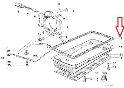 BMW Genuine Oil Pan Gasket for R80G/S R80ST R65 R80