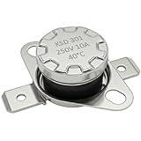 Lumonic Interruptor térmico 40°C Contacto NC 250V 10A Cambio de temperatura termostato KSD301 Bimetal Protección térmica