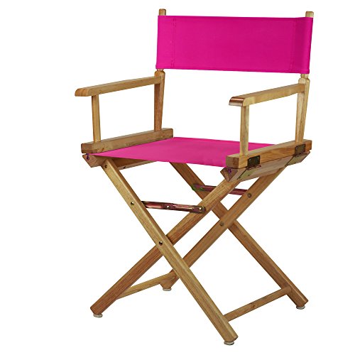 Casual Home 200-00/021-30 18" Natural Frame-Magenta Canvas Director Chair Classic Height #TOP18