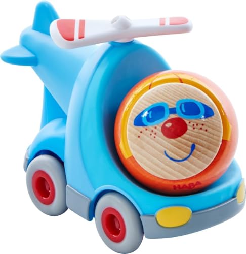 HABA 303896 - Kullerbü – Hugos Hubschrauber, Tolles Zubehör für alle Kullerbü-Bahnen