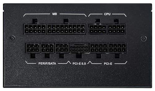 Image of Rosewill CMG5 1200W, ATX 3.0 & 3.1 Compatible, 80+ Gold Full Modular Power Supply, PCIe 5.0 600W 12V-2x6 Connector, 100% Japanese Electrolytic Capacitors, 120mm FDB Fans - CMG1200G5