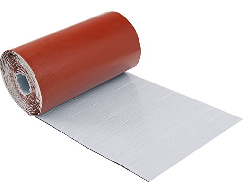 Preisvergleich Produktbild Parotec EPDM Wandanschlussband / Kaminanschlussband mit Aluminium Streckgitter (Ziegelrot)
