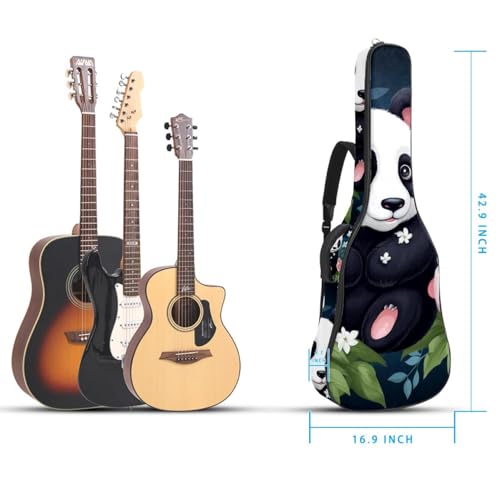 Sac pour guitare étui multicolore panda pour déplacements musicaux