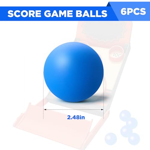 Image of Jenaai 6 Pack Arcade Ball Roll and Score Replacement Balls 2.48 Inch for Family Recreation Rooms, Ladder Toss, Outdoor Yard Replacement Balls for Arcade Ball Toss, Home Recreation Game