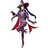 Cosfun Game Mona Cosplay Costume Halloween Suit Upgrade Ver. C00680(Large, Purple)
