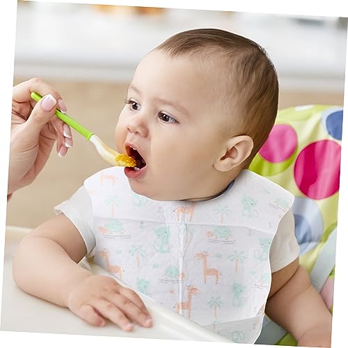 KESYOO 20Pcs Disposable Bibs for Drooling and Feeding Cute Animal Pattern Bibs for Lightweight Easy to Store Multipurpose Girl Essentials3