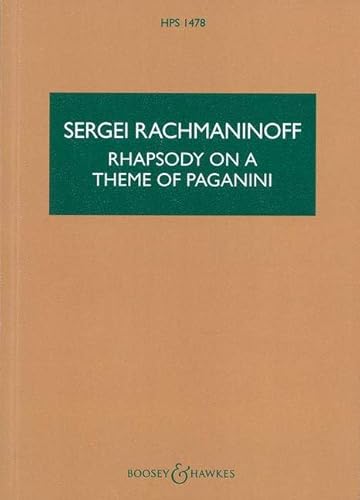 Rhapsody on a Theme of Paganini (Hps 1478) 085162734X Book Cover