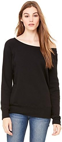 Bella Ladies Ringspun Cotton Straight Leg Fleece Pants - Black - Medium