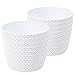 Produktbild Tymar Blumentopf, 2er-Pack, runde Form, Übertopf, Häkeloptik (Weiß, ø 14cm)