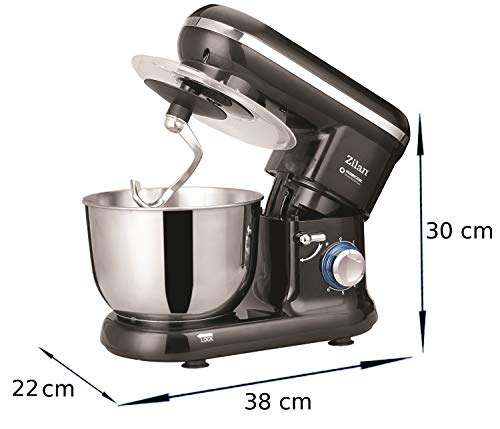 Küchenmaschine | Rührmaschine | Teigmaschine | Knetmaschine | Teigkneter | 1000 Watt | 6 Geschwindigkeitsstufen… – Bild 7