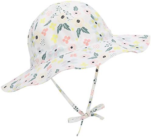 Durio Bucket Hat Summer Baby Bucket Hat Wide Brim Toddler Bucket Hat Sun Protection Baby Girl Bucket Hat K White Floral 12-24 Months