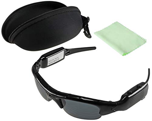 Sonnenbrille mit Kamera CT-Glass FHD Video Full HD 1920x1080p Akku Aufladbar I Action Kamera für Boulder, Biker, Downhill
