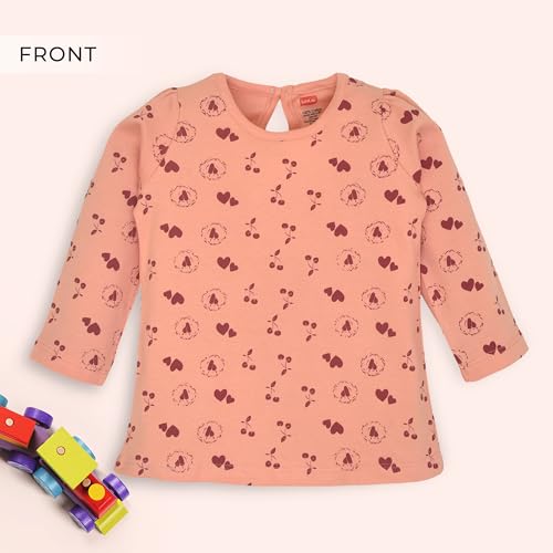 Image of LuvLap Baby Girls 100% Cotton Full Sleeve Girls Top, Pack of 02