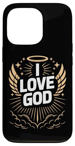 I Love God Heavenly Halo Wings RaysB X}zP[X iPhone 13 Pro p