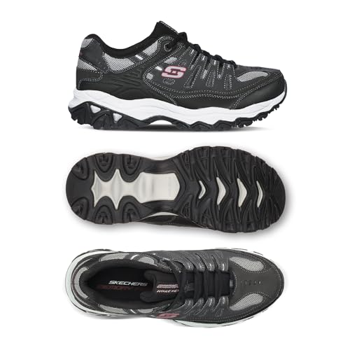 Image of Skechers Men's Afterburn M. Fit Fashion Sneakers - Leather Upper, Memory Foam Insole, Rubber Outsole