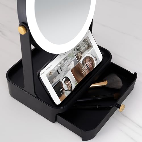 Espejo de maquillaje redondo con luz LED 5X Zadro miniatura 3