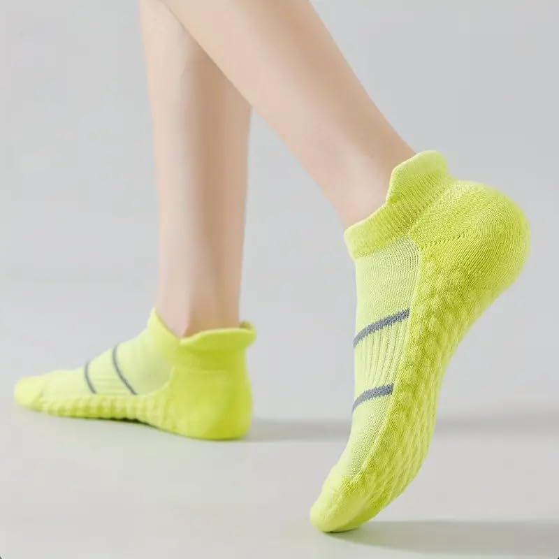 Calzini Sportivi a Righe da Donna, alla Caviglia, assorbenti, Traspiranti, Morbidi e Comodi, for Il Tempo Libero, da Corsa(12 Pairs Mix)