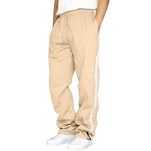 Generisch Pantalones de chándal para hombre, ligeros, cómodos, informales, transpirables, pantalones chinos, pantalones cargo para hombre, respetuosos con la piel, pantalones de entrenamiento para