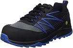 Skechers Zapatos PuxalConstruction para Hombre, Piel sintética Negra y Azul, 42 EU