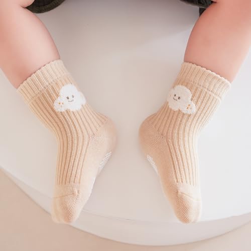 Baby Grip Socks Non Slip Grips Girls Boys Ankle Crew Newborn Infant Toddler Kids Casual Anti Skid Socks2