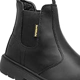EarthWorks Safety - EarthWorks Spanner Mens Black Leather Safety Boot - Size 9 UK - Black - Image 6