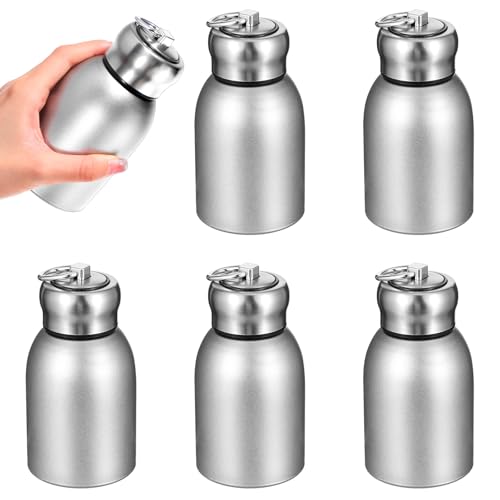 5 Pcs 10 oz Mini Stainless Steel Water Bottle Portable Drink Water Bottle Slim Insulated Thermal Design Small Vacuum Hot and Cold Water Bottle for Travel, Camping, and Sports