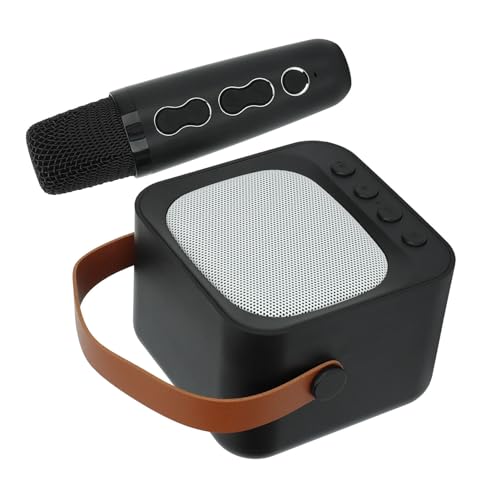 Shanrya Máquina de karaokê, portátil, multifuncional, recarregável, 6 efeitos sonoros, máquina de al